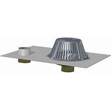 Tpo Clad Stainless Steel Bottom Outlet Roof Drain With Overflow Fitting Size: 4" No Hub