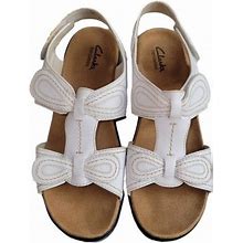 Clarks Shoes | Clarks | Women's Lexi Walnut Q Sandals - Size 7.5W - Nwob | Color: White | Size: 7.5W