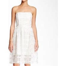 Everleigh Dresses | Everleigh White Geometric Print Strapless Dress | Color: White | Size: M