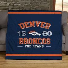 NFL Established Denver Broncos Personalized 60X80 Sherpa Blanket