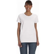 Gildan G500L Women's Heavy Cotton T-Shirt In White Size XL | Cotton/Polyester Blend 5000L, G5000L