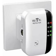 Wifi Range Extender Super Boost Wifi Up To 300Mbps Repeater, Wifi Signal Booster, Access Point Easy Set-Up 2.4G Network With Integrated Antennas LAN P