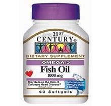 21st Century Omega 3 Fish Oil Dietary Supplement , 1000 Mg, 60 Softgel | 1 Bottle | Carewell