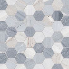 Satori Palissandro 12-In X 12-In Polished Natural Stone Marble Hexagon Marble Look Wall Tile (0.96-Sq. Ft/ Piece) | 1001-0160-0