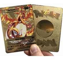 Charizard DX 500HP Gold Metal Pokemon Card, Limited Edition, Collectible Card