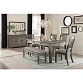 Saflon Lenka Fabric Upholstered Seat Rectangular Dining Room Set In Gray | Wayfair A29a478f42f967084c3c59408da7947e
