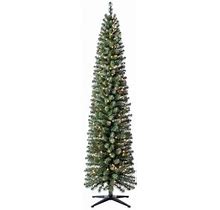 7ft. Pre-Lit Artificial Cashmere Pencil Christmas Tree, Clear Lights By Ashland