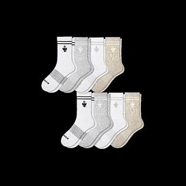 Women's Originals Half Calf Sock 8-Pack - Neutrals Mix - Medium - Bombas