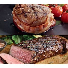 Kansas City Steak Co. (6) 6-Oz Filets & (6) 10-Oz Strip Steak