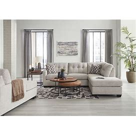 Ashley Mahoney Pebble 2 Piece RAF Chaise Sectional, Gray/Light Color From Coleman Furniture