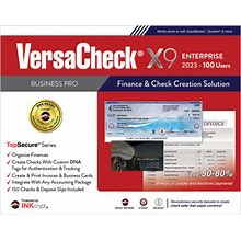 Versacheck X9 Inkcrypt Enterprise Software, 2023, For 100 Users, Windows 8.1/10/11, Disc/Product Key