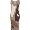 Moschino Mouline Patchwork-Effect Knitted Dress - Neutrals