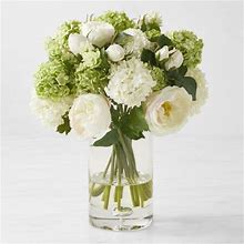 Faux Hydrangea & Rose Floral Arrangement | Williams Sonoma