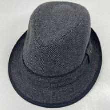 Stetson Mens Fedora Hat Grey Herringbone Size M