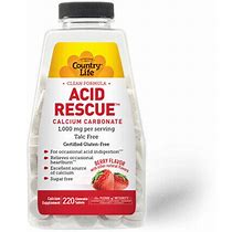 Acid Rescue Berry Chewable 220 Count By Country Life