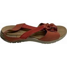 Hotter Shoes | Hotter Comfort Concepts Hannah Open Toe Sandals Pink Size 8 Nubuck Slip On | Color: Pink | Size: 8