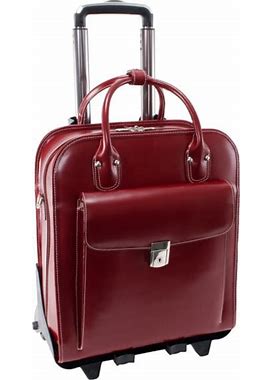 Mckleinusa La Grange Ladies Rolling Briefcase With 15.4" Laptop Pocket, Red