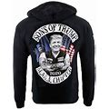 Biker Clothing Co. Bcc118007 Men's Black 'Sons Of Trump' Motorcycle Hoodie 3X-Large