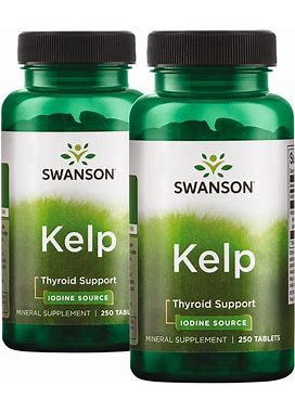 Swanson Premium Kelp Iodine Source - 2 Pack Vitamin | 225 Mcg 2 Pack