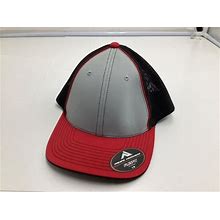 Size S/M Pacific Headwear Trucker Mesh Flexfit Original Cap Hat Red Black Gray