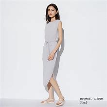 Women's Pleated Sleeveless Dress | Light Gray | Medium | UNIQLO US