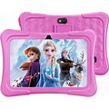 Kids Tablet, 7 Inch Android Tablet For Kids, 6GB RAM 32GB ROM Toddler Tablets With Case, Bluetooth, Wifi, Parental Control, 2MP+2MP Dual Camera, FM,