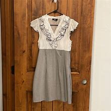 Bcx Dresses | Bcx White And Gray Dress | Color: Gray/White | Size: 3J