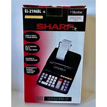 Brand Open Box Sharp El-2196Bl 12 Digit 2 Color Printing Calculator