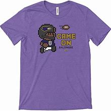 Game On T-Shirt For Baltimore Football Fans (SM-5XL) (Purple Bella Short Sleeve, 4X-Large)