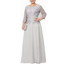 Noufany Sheath/Column Mother Of The Bride Dress Plus Size Elegant Jewel Neck 3/4 Length Sleeve With Lace 2022
