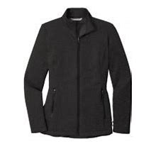 Port Authority L905 Ladies Collective Striated Fleece Jacket Deep Black Heather S