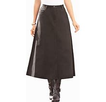 Roaman's Women's Plus Size Complete Cotton A-Line Skirt