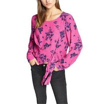 Sanctuary Clothing Womens Wrap It Up Pullover Blouse, Pink, Medium