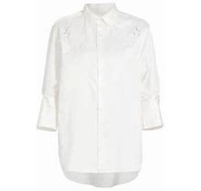 Citizens Of Humanity Women's Dree Cotton-Silk Eyelet Shirt - Optic White - Size Small