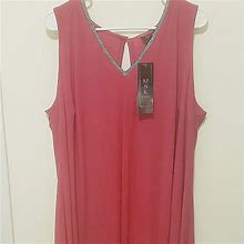Msk Dresses | Msk Hot Pink Knee Length Dress. Size 2 Xl | Color: Pink | Size: 2X