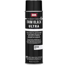 SEM 49153 Trim Black Ultra, Black Spray Paint With Gloss Finish| Designed For Plastic, Aluminum, Steel And Stainless Steel, 14.5 Oz. Automotive