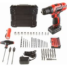 Cordless Drill Set 20-Volt 3/8-In Keyless Cordless Drill (1-Battery Included, Charger Included And Hard Case Included)