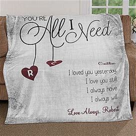 Personalized Fleece Blanket 50X60 You're All I Need