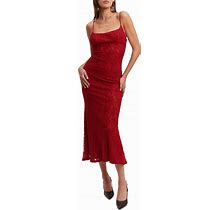 Bardot Women's Lace Midi Dress - Red