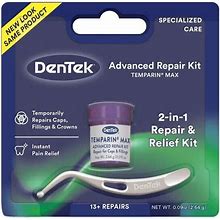 Dentek Temparin Max Advanced Dental Repair Kit, 13+ Repairs Free