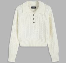 Cable Knit Sweater,S/Beige