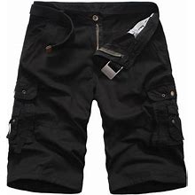 Clothes Spring 2023,Poropl Summer Casual Athletic Cargo Sport Pockets Mens Shorts Clearance Under $7 Black Size 4