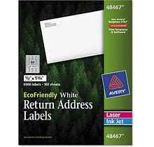 Avery Ecofriendly Laser/Inkjet Easy Peel Return Address Labels .5 X
