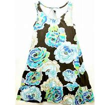 Old Navy Girls Brown & Green Floral Tiered A-Line Tent Dress Cute Sz