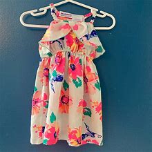 Blueberi Boulevard Dresses | Blueberi Blvd Floral Print Dress | Color: Blue/Pink | Size: 12-18Mb