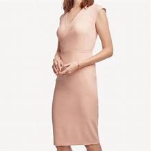 Ann Taylor Dresses | Ann Taylor Blush Draped Sheath Dress | Color: Pink | Size: 4