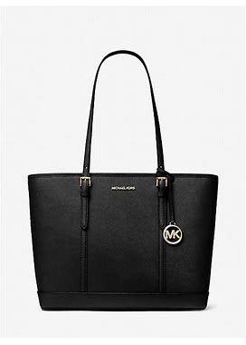Michael Kors Outlet Jet Set Travel Large Saffiano Leather Tote Bag In Black - One Size By Michael Kors Outlet