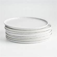 Mercer White Round Porcelain Dinner Plates, Set Of 8 | Crate & Barrel