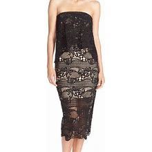 Elliatt Dresses | Elliatt Heavenly Creatures Lace Strapless Dress S | Color: Black | Size: S