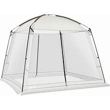 Outsunny 10' X 10' Screen House Room, UV50+ Screen Tent With 2 Doors And Carry Bag, Easy Setup, For Patios Outdoor Camping Activities